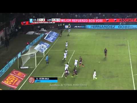 Gol de Ayala. Colón 1 Lanús 2.Fecha 17. Torneo Primera División 2015.FPT