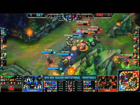 SKT (Bang Ezreal) VS Fnatic (Febiven Zed) Game 3 Highlights - 2015 MSI Semifinals
