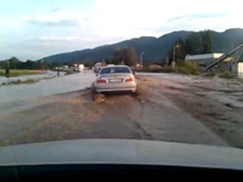 Inundatia din Slatina (Timis) pe E70