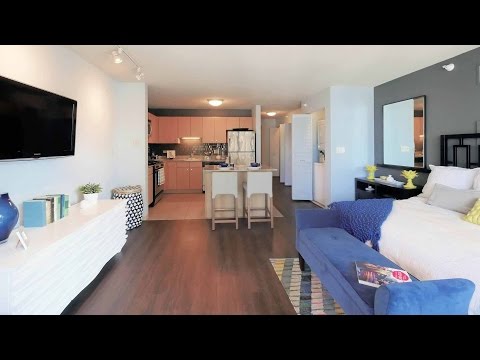 Tour a studio model at the iconic Aqua apartment tower