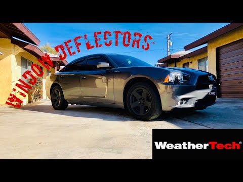 WeatherTech Window Deflectors Install for a 2011-2019 Dodge Charger!