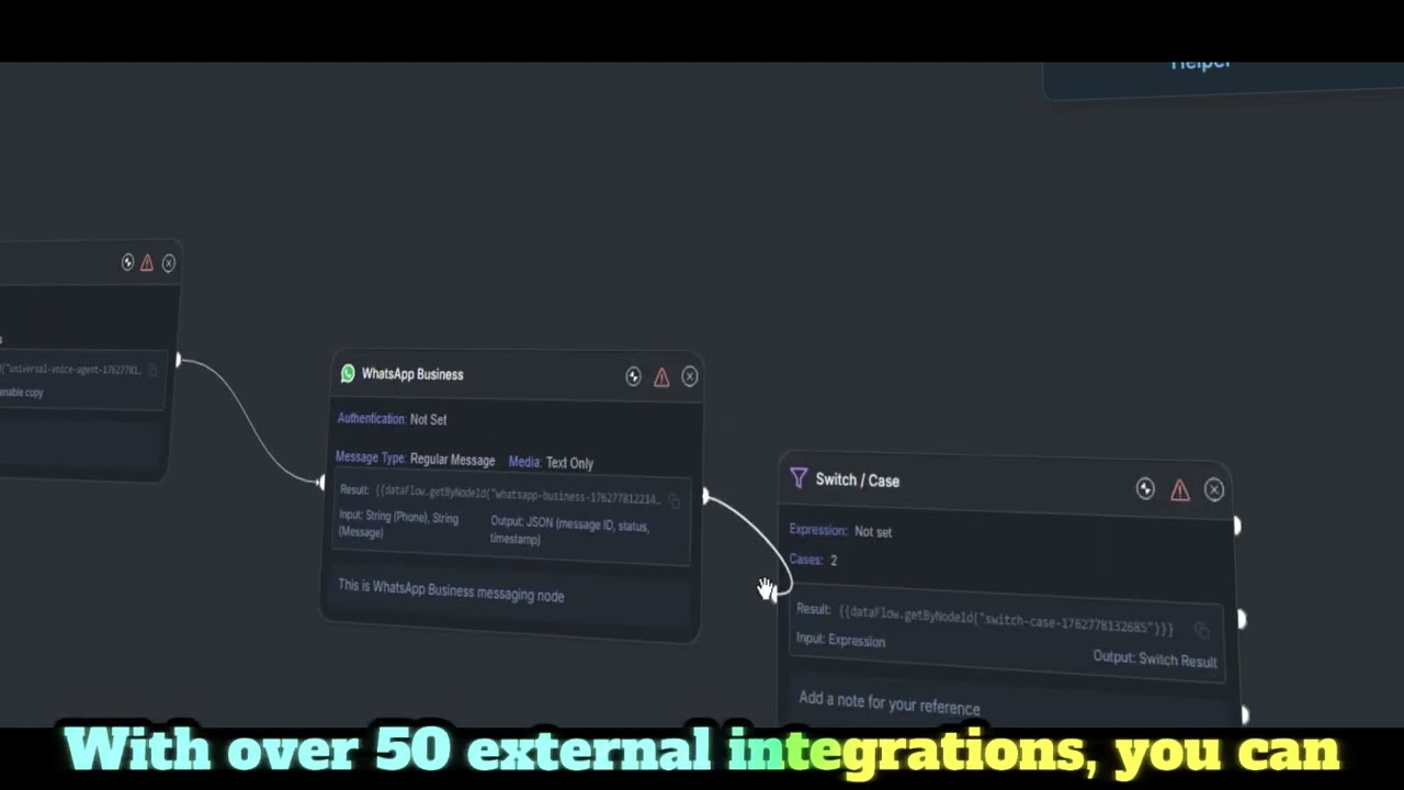 Rules Engine interface showing workflow diagram with nodes and connections