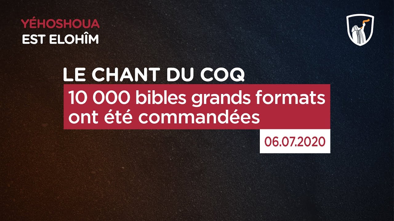 Thumbnail of video: 10 000 bibles grands formats ont été commandées