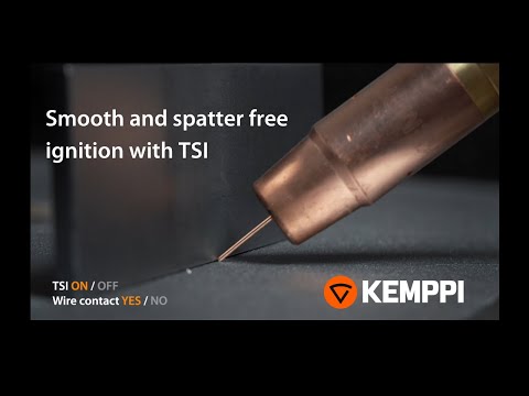 Standard ignition vs. Kemppi Touch Sense ignition (TSI)