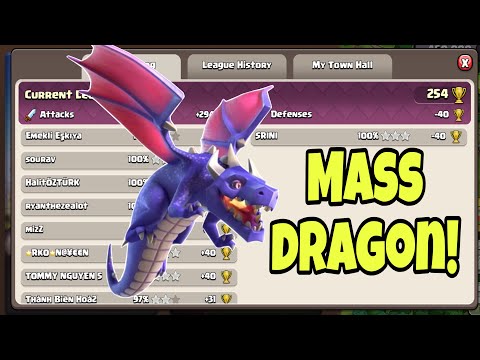 Ranked Mode Th17 Legend league attack! Th17 Mass Dragon! clash of clans