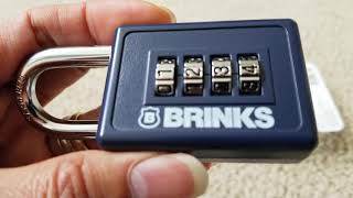 BRINKS 4 Digit Combo Pad Lock + How To Resetting Code!