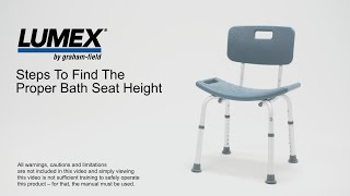 Steps To Find The Proper Bath Seat Height Youtube Video Link