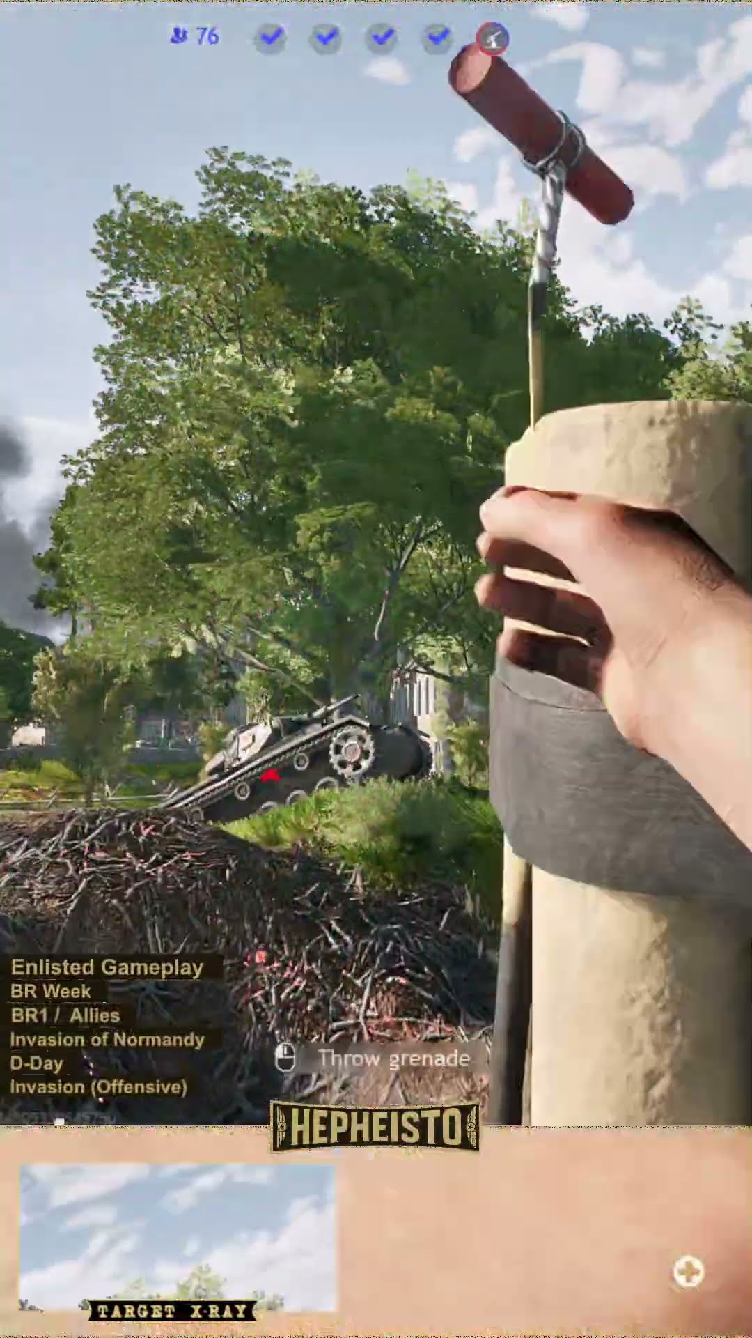Assaulter eliminates Panzer III J with Explosion Pack
