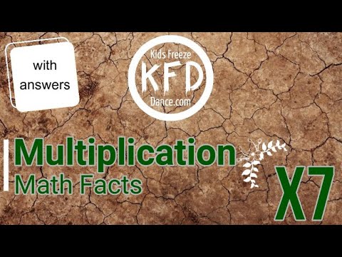 Kids Freeze Dance | Multiplication Math Facts X7
