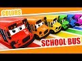 Learn Colors With Bus With Kids Color Rainbow School Bus Colors