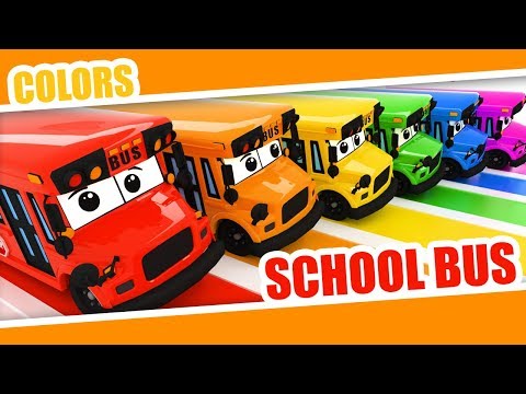 Learn Colors with Bus with Kids | Color Rainbow | School Bus Colors