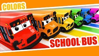 Learn Colors with Bus with Kids Color Rainbow School Bus Colors Mp4 3GP & Mp3