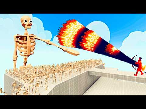 100x SKELETON + 1x GIANT vs 3x EVERY GOD   Totally Accurate Battle Simulator TABS
