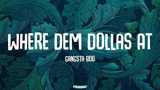 Gangsta Boo - Where Dem Dollas At (Lyrics)