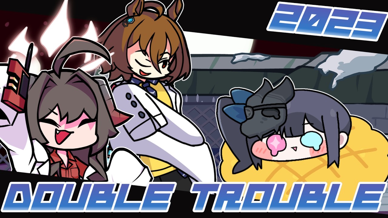 Double Trouble 2023 but Kasumi, Agnes Tachyon and Xion Sings it【Blue Archive】【Umamusume】【Trickcal】