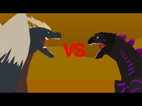 Space godzilla vs Shin godzilla | animation | stick nodes