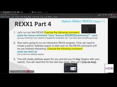 IBM Z Xplore REXX1 Module Explanation   Western Cyber Society