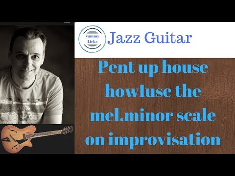 S.Rollins-Pent up house-mel.minor scale on improvisation-chord progression-2 5 1 lines