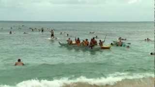Anthony Ka'anohiokala Louis Mamala last wave ride ash spreading Sunset Beach.mp4