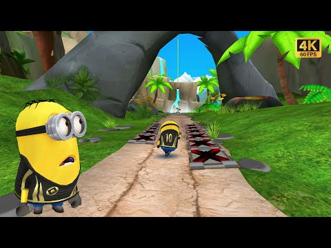 Minion Rush 1 Run 2 Challenge at The Volcano Island with Golden Ticket Soccer Minion