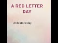 Idiom: A red letter day