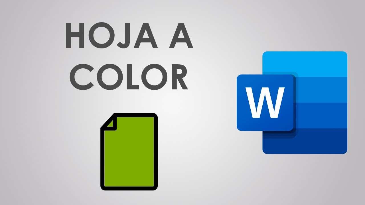 Cómo poner COLOR a las hojas en Word