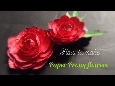 How to make paper  peony flowers l DIY paper  peony flowers l CREATING CRAFTING