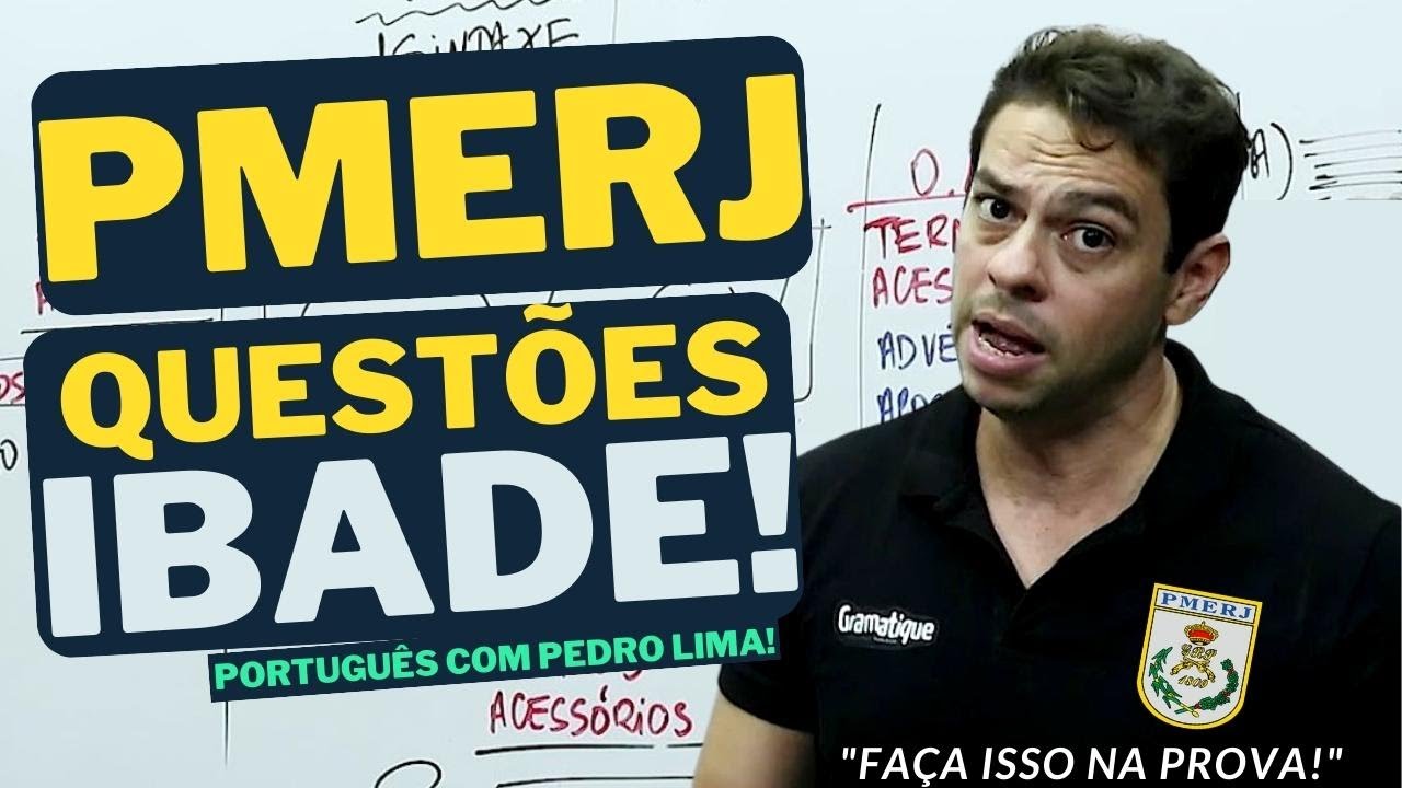 PMERJ 2023 | QUESTÕES IBADE | Português com Pedro Lima!