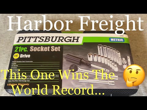 Harbor Freight Pittsburgh 21Pc Socket Set 1/4” Drive 👀