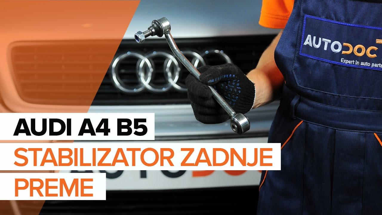 Kako zamenjati avtodel končnik stabilizatorja zadaj na avtu Audi A4 B5 Avant – vodnik menjave