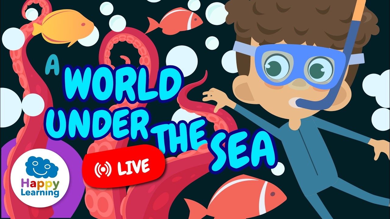 LIVE. 🌊 Secrets under THE SEA | Educational Videos for Children | @HappyLearningEN