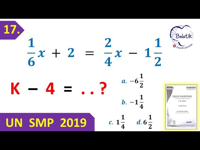 UN Matematika SMP 2019 No 17 - Sistem Persamaan Linier 2 Variabel & Aritmatika Sosial