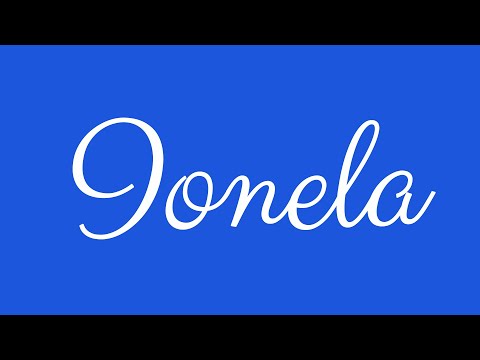 Learn how to Write the Name Ionela Signature Style in Cursive Writing