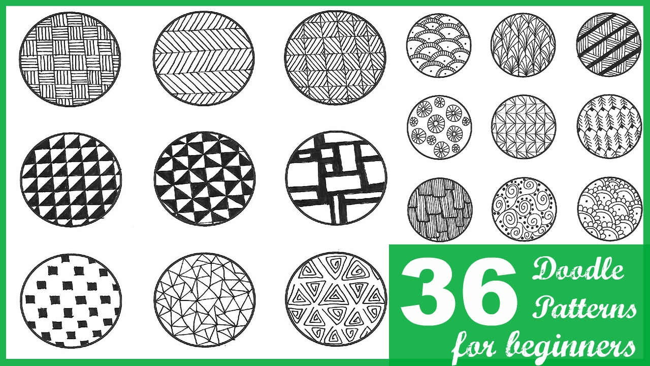 36 EASY DOODLE PATTERNS FOR BEGINNERS