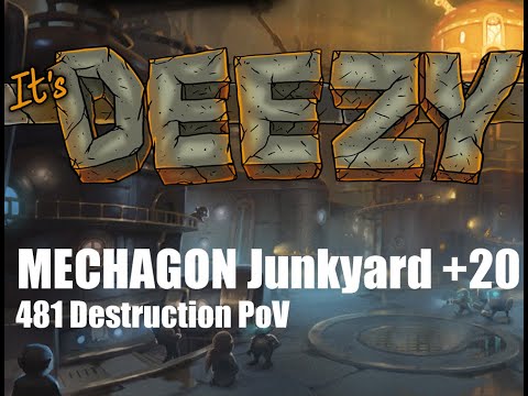+20 Operation: MECHAGON-Junkyard Destruction Warlock PoV Mythic+ Fortified/Sanguine/Quaking/Awakened