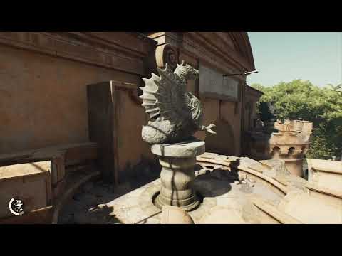 Investigate the Fountain in The Stolen Cat Mummy Quest in Indiana Jones and the Great Circle