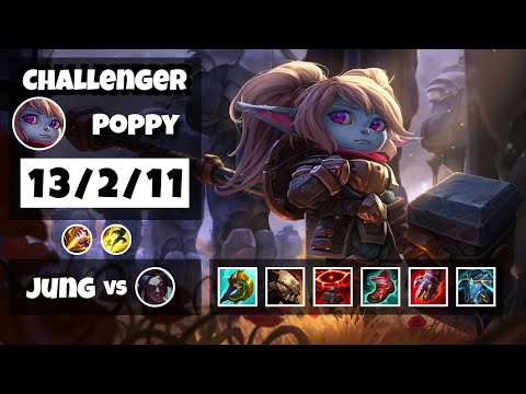 Poppy vs Kayn NA Challenger JUNGLE (13/2/11) - v11.24