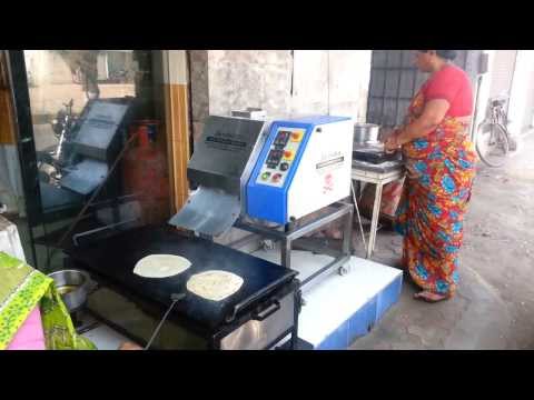 Demonstration of paratha making machine