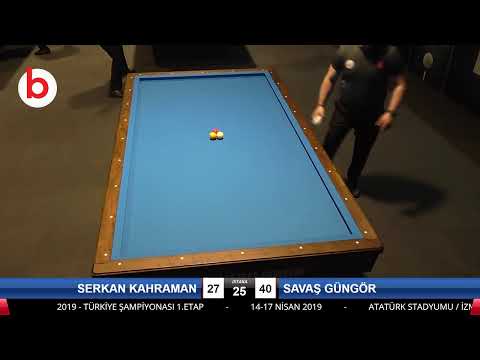 SERKAN KAHRAMAN & SAVAŞ GÜNGÖR Bilardo Maçı - 2019 TÜRKİYE ŞAMPİYONASI 1.ETAP-KALİFİKASYON