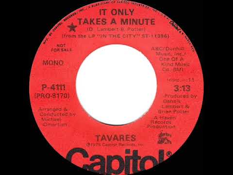 1975 Tavares - It Only Takes A Minute (mono radio promo 45)