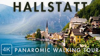 Hallstatt Austria panoramic walking tour - Viewpoint to Marktplatz - 4K