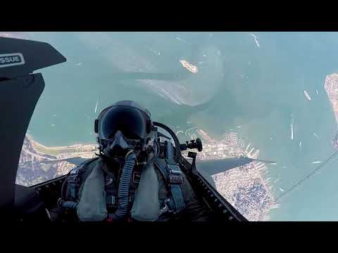 Fighter Jet Max Performance Vertical Climb over San Francisco