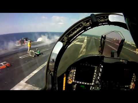 F 18 Catapult Launch from Pilot POV full HD   Aircraft carrier operations