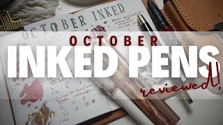 💖 October Currently Inked Pens Reviewed! New Pink Ink Favorites 🖋️🌸 Benu, Lamy, Platinum #rswatch