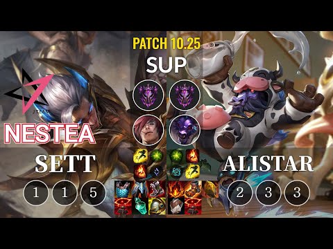 JT Nestea Sett vs Alistar Sup - KR Patch 10.25