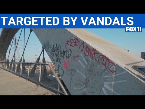 Sixth Street Bridge hit with graffiti, copper theft  | FOX 11 LA