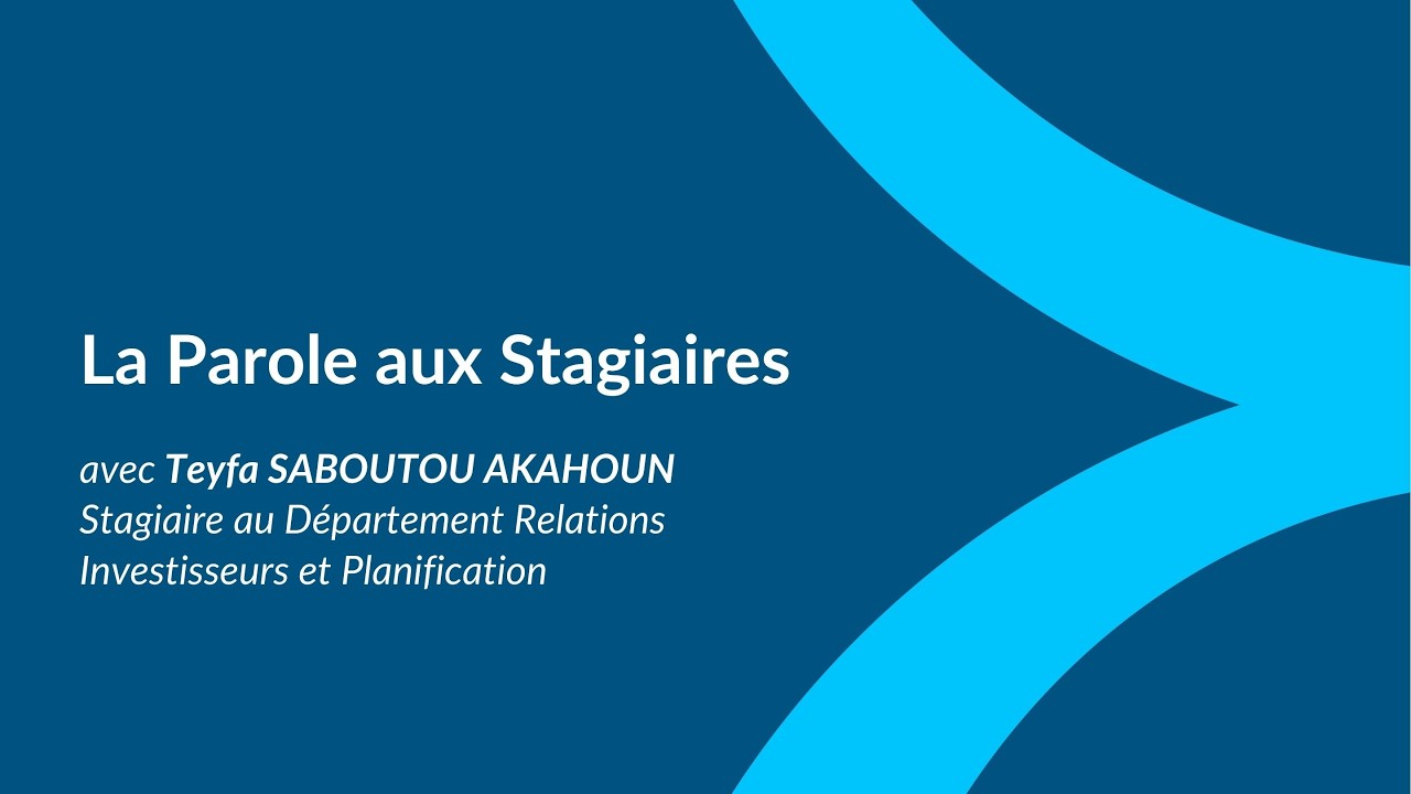 Découvrez le stage de Teyfa SABOUTOU AKAHOUN à la BOAD !