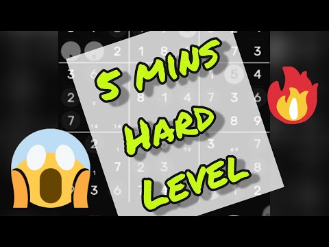 solve sudoku fast extreme level in 5 min