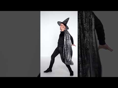Tectake Dressforfun Spinnennetz-Set – Hut & Umhang In Schwarz Mit Silbermuster, Unisex, Gr. 150 Cm