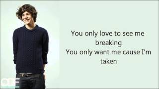 One Direction -Taken- Lyrics On Screen